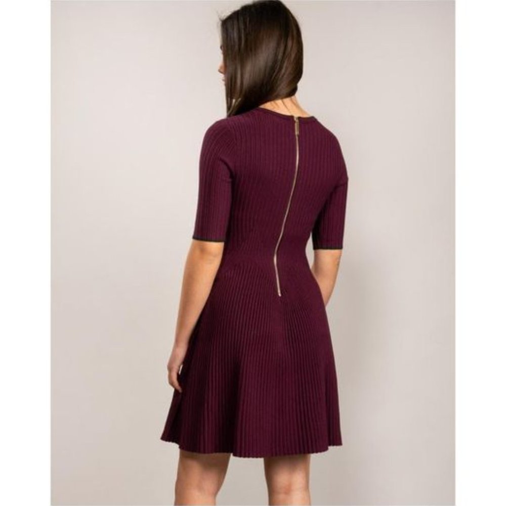 Ted Baker London Burgundy Mini Dress - Picture 4 of 10